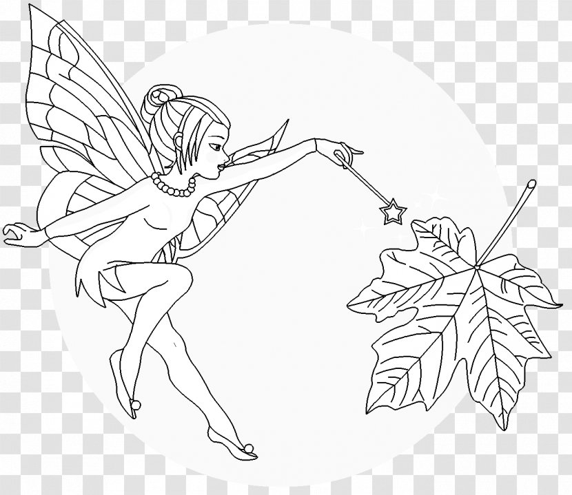 Fairy Line Art Insect Cartoon Sketch - Arm Transparent PNG