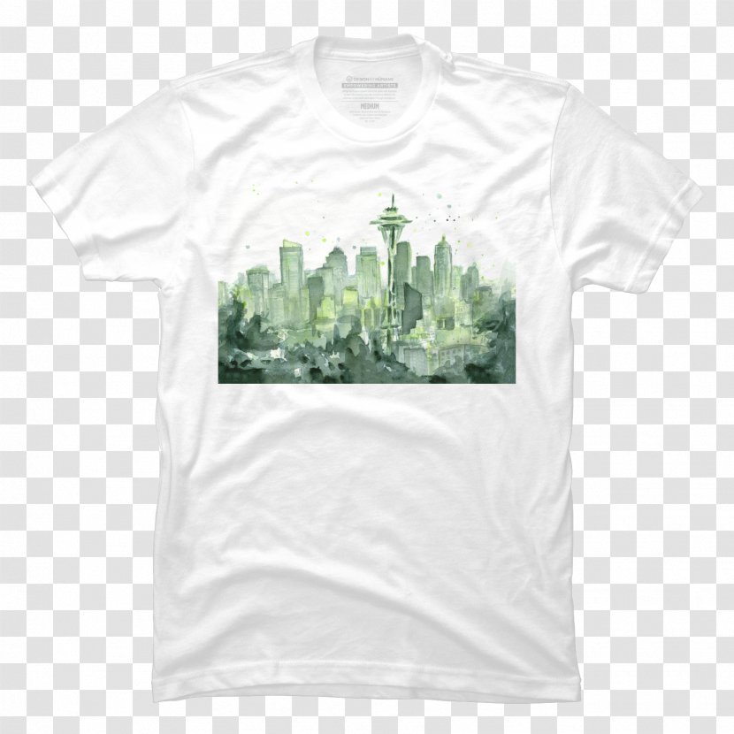 T-shirt Hoodie Sleeve Seattle Seahawks - Tshirt Transparent PNG