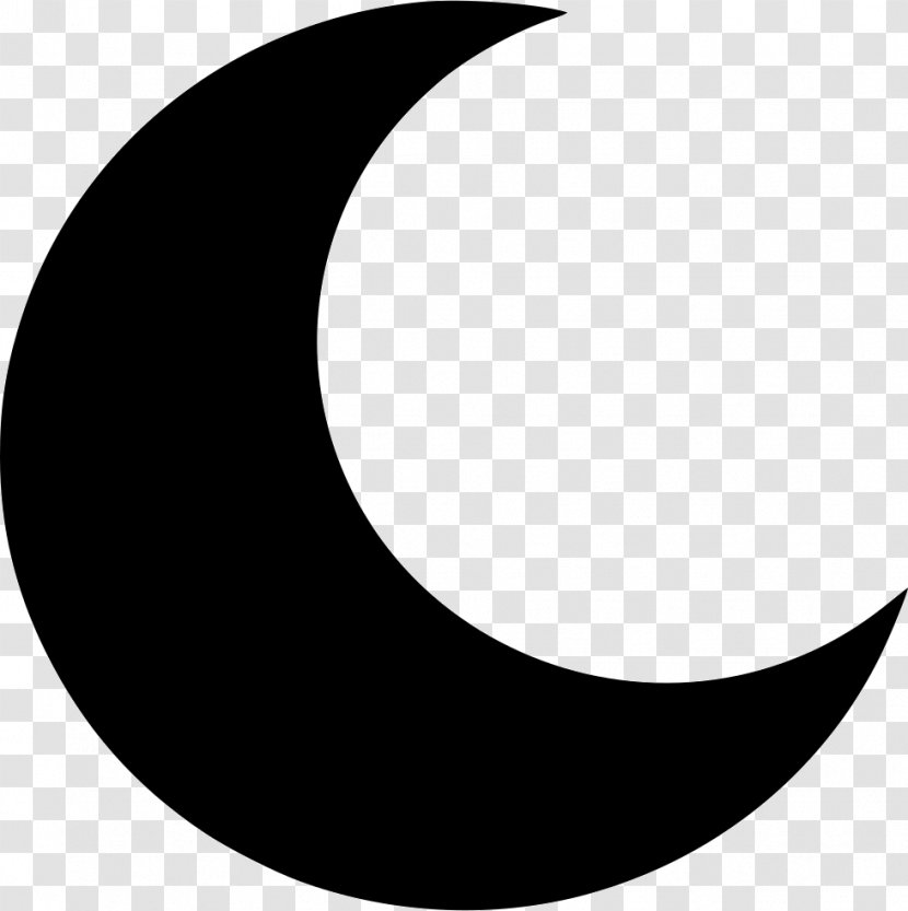 Clip Art Moon Image Crescent Stencil - Black And White Transparent PNG