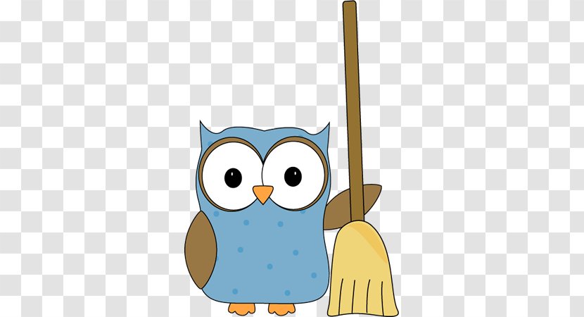 Owl Table Broom Clip Art - Drawing - Cliparts Classroom Transparent PNG