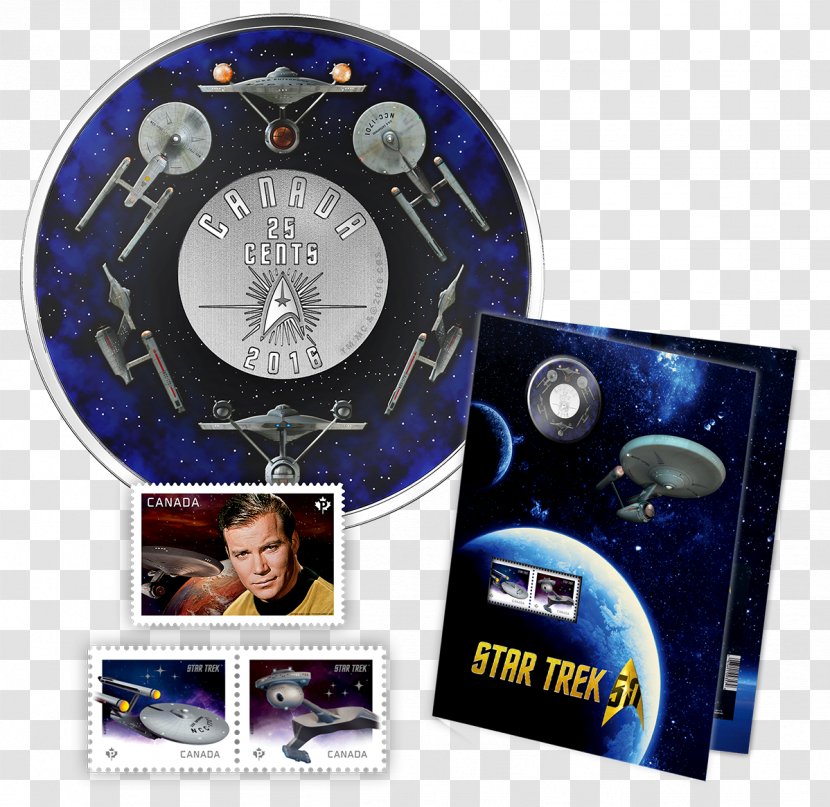 Canada Royal Canadian Mint Coin Gold Silver - Gene Roddenberry - 50th Anniversary Transparent PNG