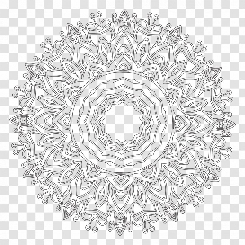 Digital Art - Black And White - A Variety Of Floral Patterns Transparent PNG