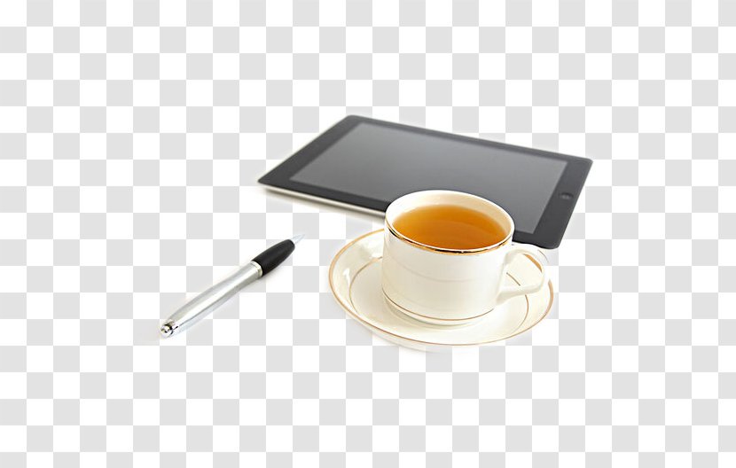 Espresso Ristretto Coffee Cup Cafe - Tea Tablet And Pen Transparent PNG