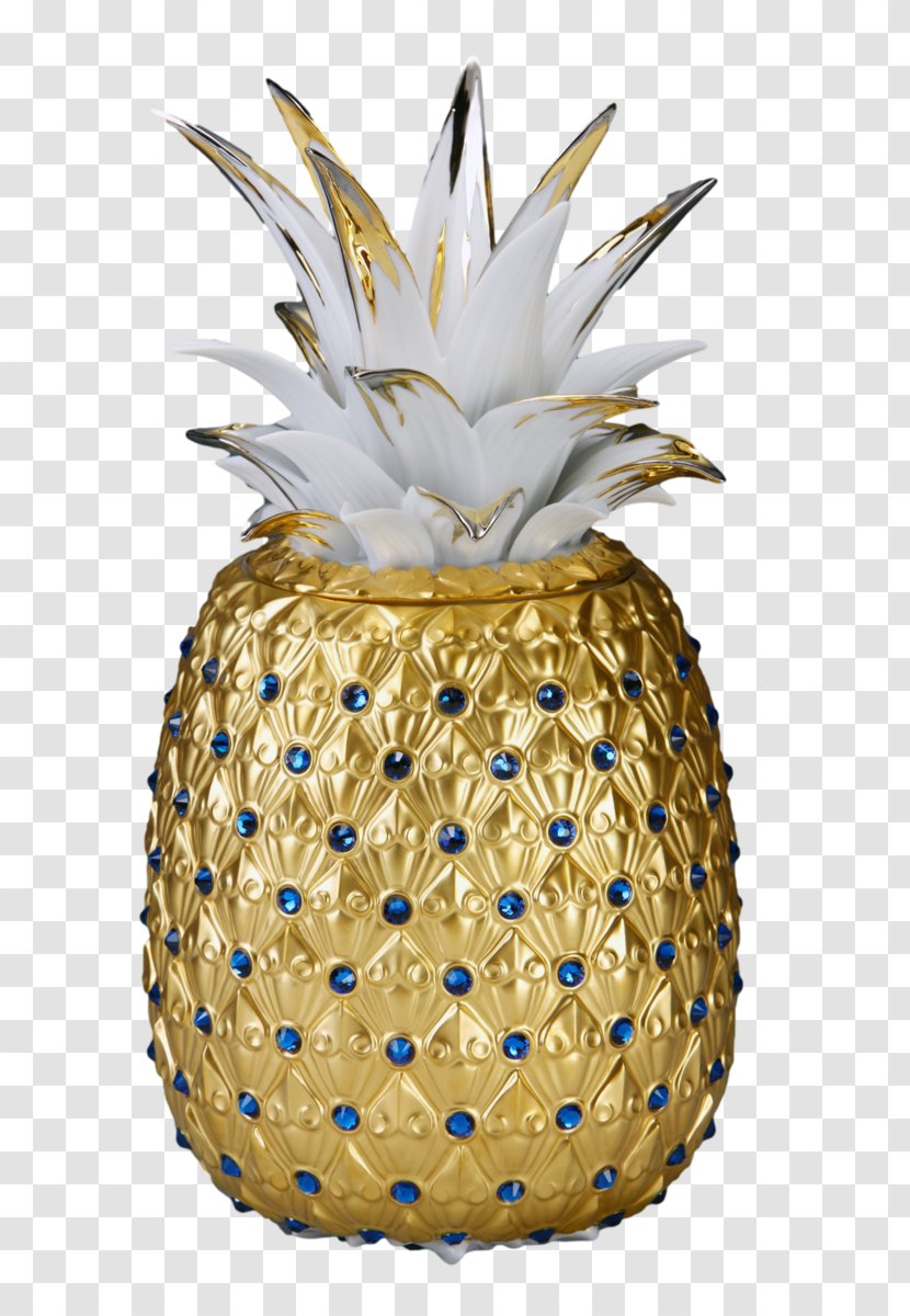 Pineapple Gold Porcelain Taiwan Vase - Bromeliaceae Transparent PNG