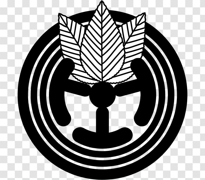 Logo Emblem Leaf Line Clip Art - Black And White Transparent PNG