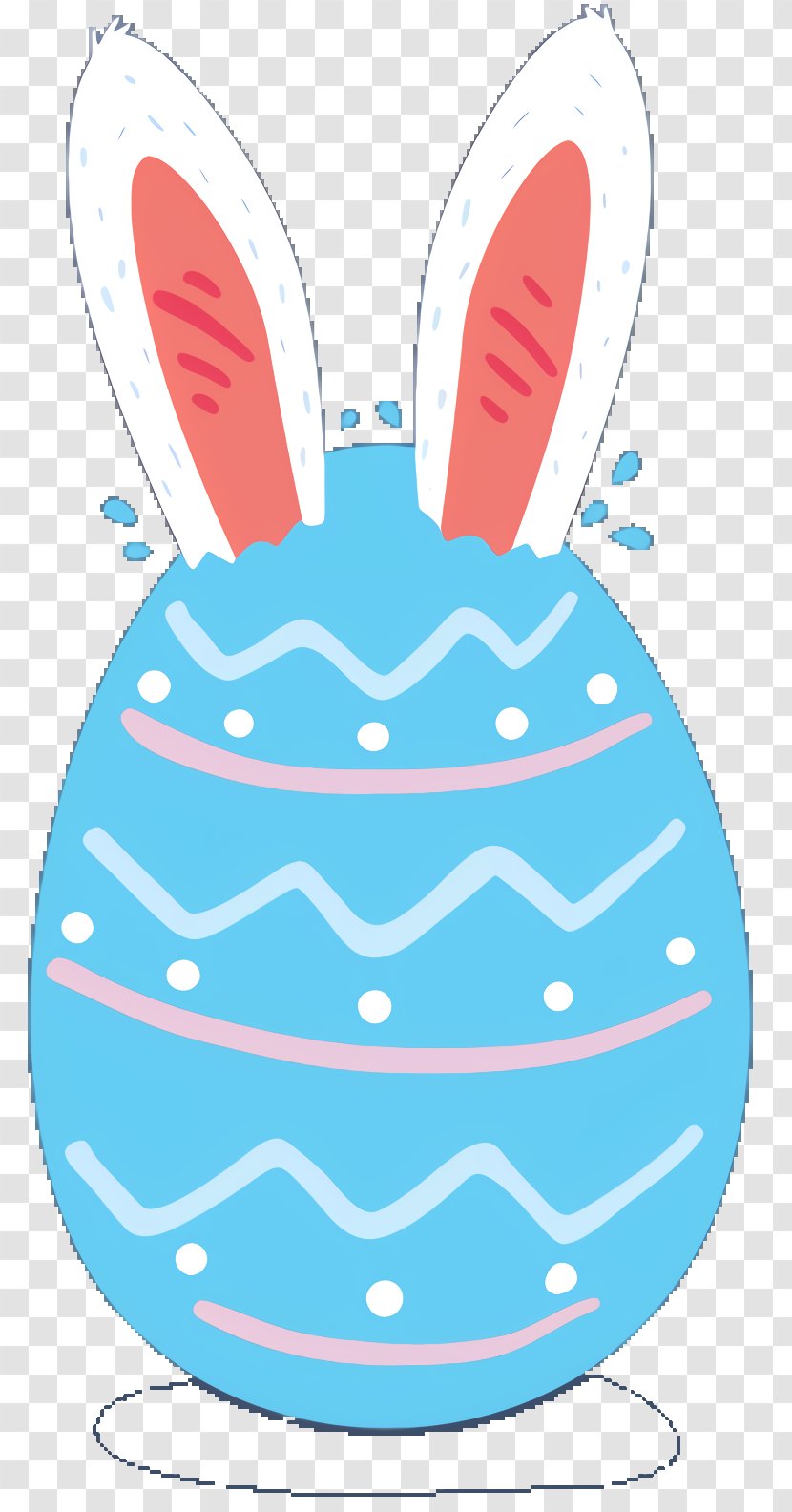 Easter Bunny Background - Aqua Turquoise Transparent PNG