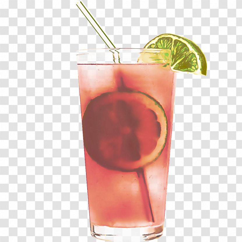 Drink Juice Bay Breeze Highball Glass Woo - Cocktail Garnish - Tinto De Verano Alcoholic Beverage Transparent PNG