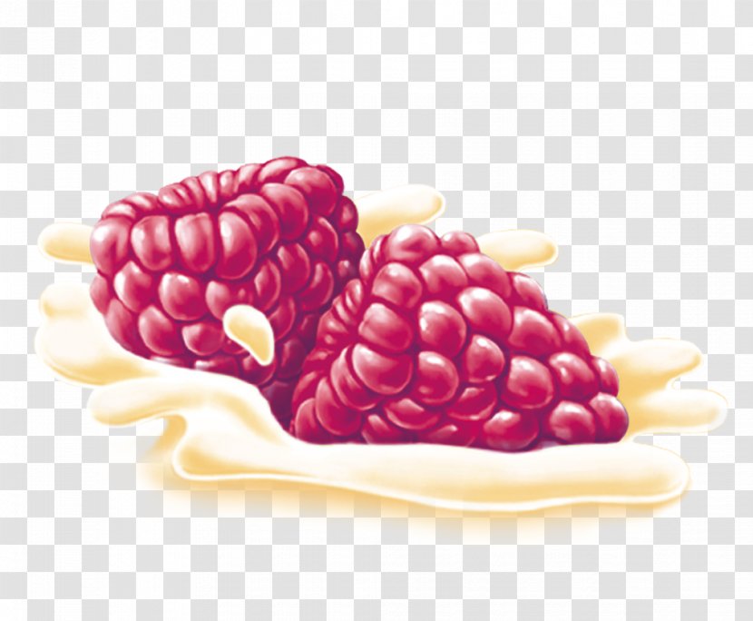 Raspberry Milk Aedmaasikas - Food - And Raspberries Transparent PNG