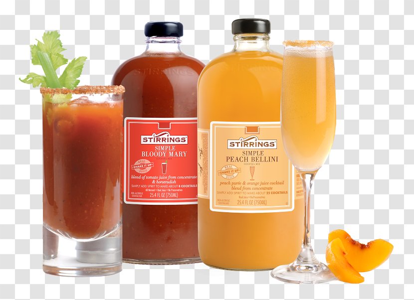 Fuzzy Navel Cocktail Punch Non-alcoholic Drink Transparent PNG