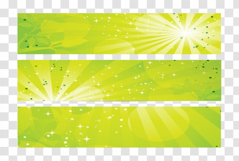 Green Rectangle Leaf Line - Website Header Transparent PNG