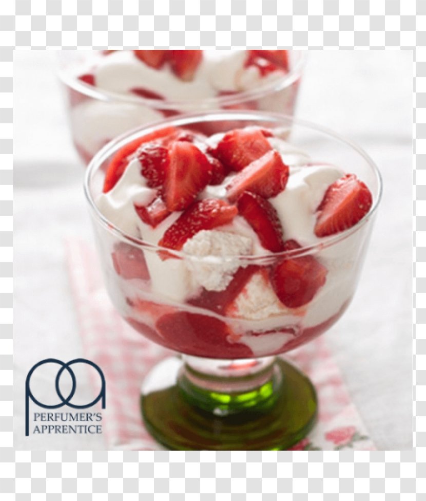 Ice Cream Flavor Strawberry Vanilla - Sundae Transparent PNG
