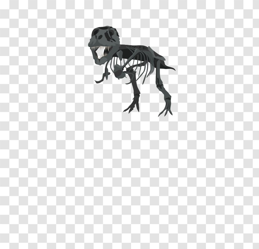 Tyrannosaurus Triceratops Dinosaur Skeleton Clip Art - Mythical Creature - Vector Transparent PNG