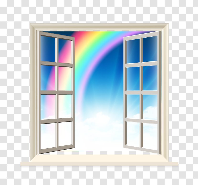 Window Rainbow Bathroom - Shelf - Vector And Windows Transparent PNG