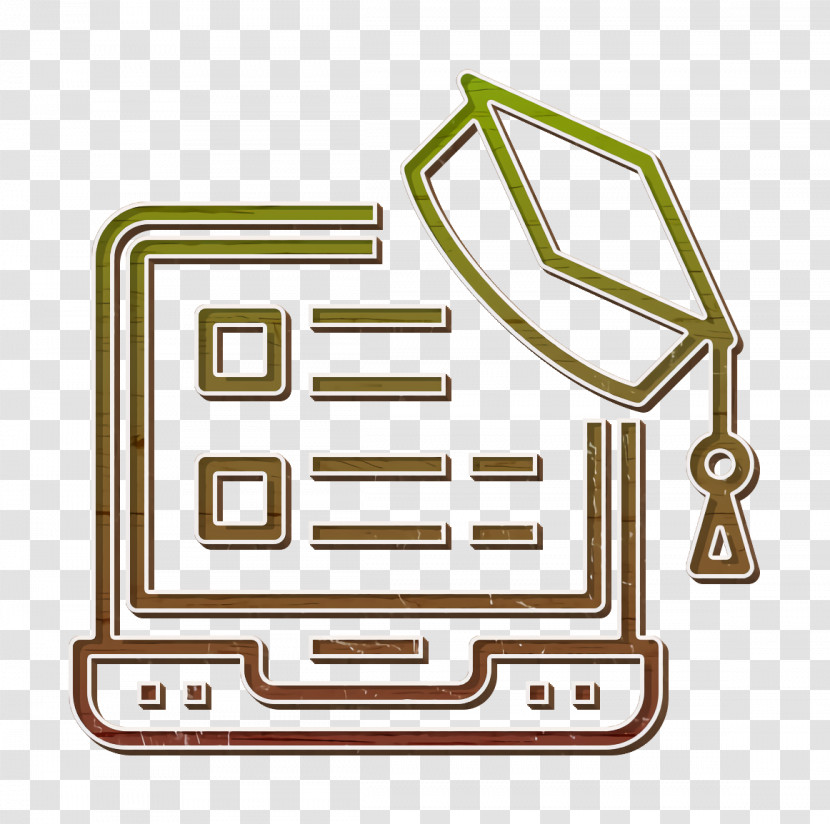 Elearning Icon Book And Learning Icon Mortarboard Icon Transparent PNG