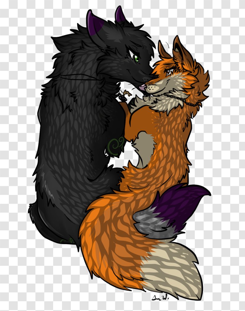 Cat Art Gray Wolf Drawing The And Fox - Fictional Character Transparent PNG