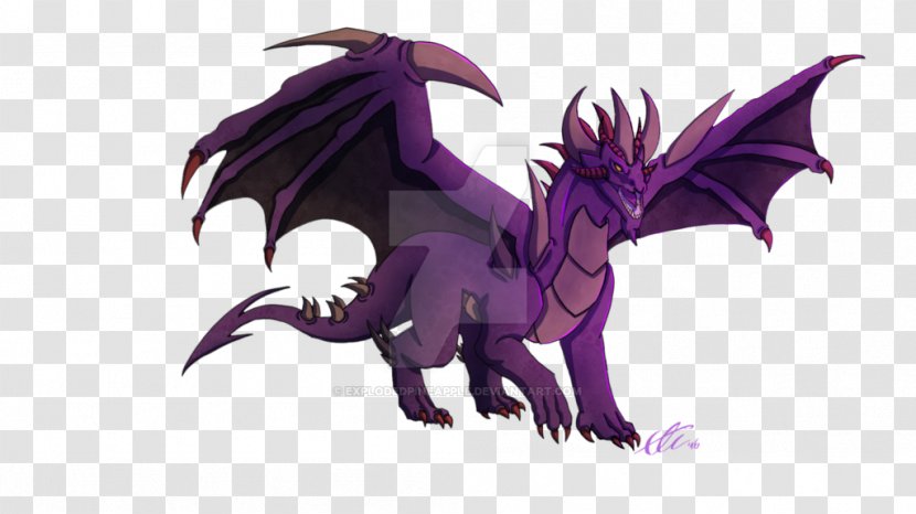 Dragon Cartoon - Purple Transparent PNG