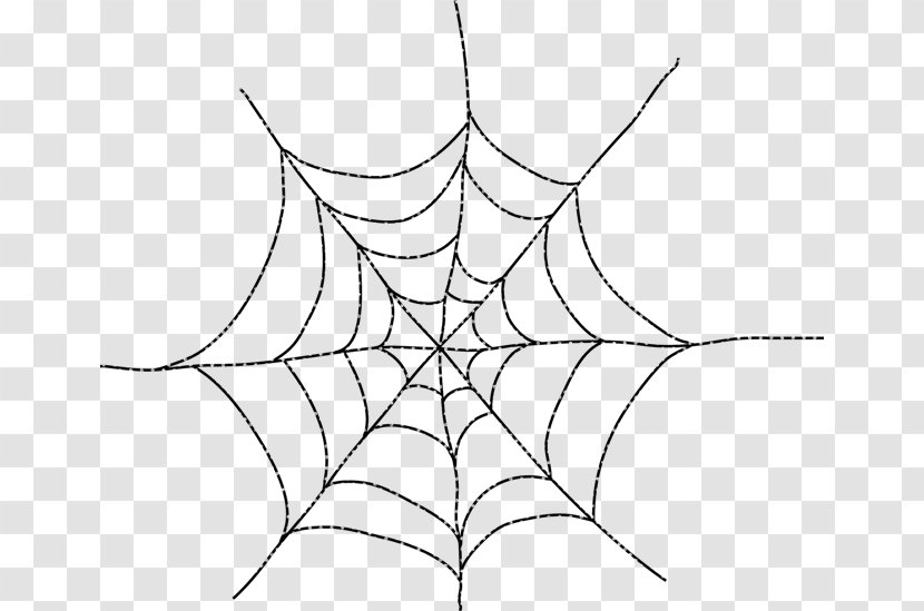 Spider Web Drawing - Line Art Transparent PNG