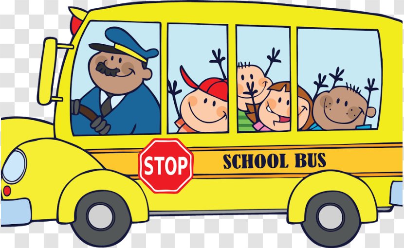School Bus Here Comes The Bus! Clip Art - Transport - Cartoon Transparent PNG