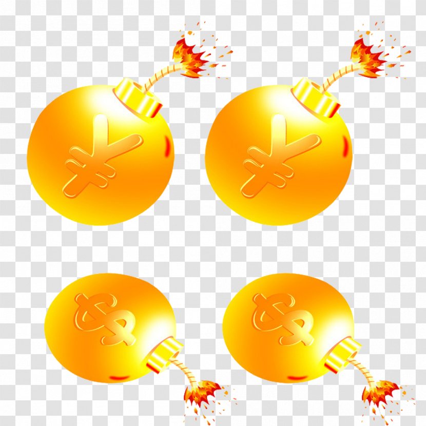 Gold Coin Clip Art - Pattern Of Bombs Transparent PNG