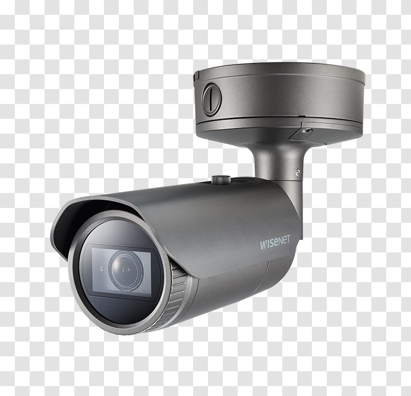 Samsung Wisenet XNO-8080R Outdoor Vandal-resistant Bullet IP Camera Closed-circuit Television - Lens Transparent PNG