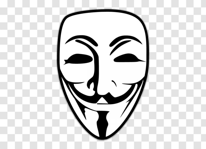 Sticker Guy Fawkes Mask Anonymous Decal - Headgear Transparent PNG