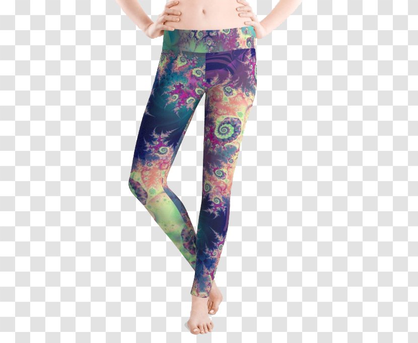 Leggings Waist Jeans Turquoise - Flower - Teal Watercolor Transparent PNG