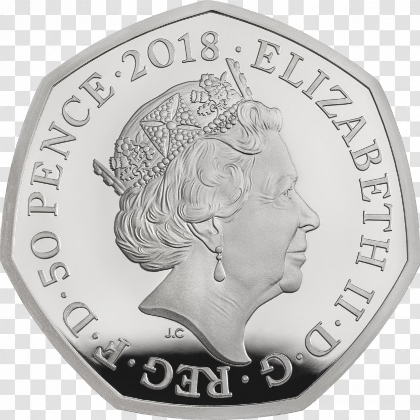 The Tale Of Peter Rabbit Royal Mint Fifty Pence Coin - Beatrix Potter Transparent PNG