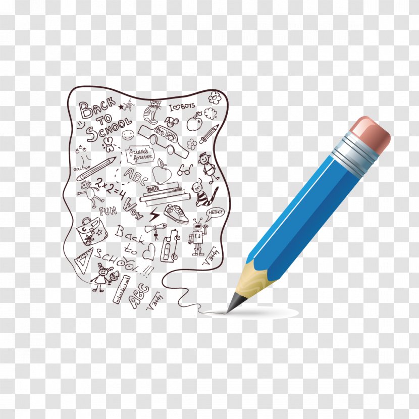 School Drawing Education Class - Pen - Hand-painted Patterns And Transparent PNG