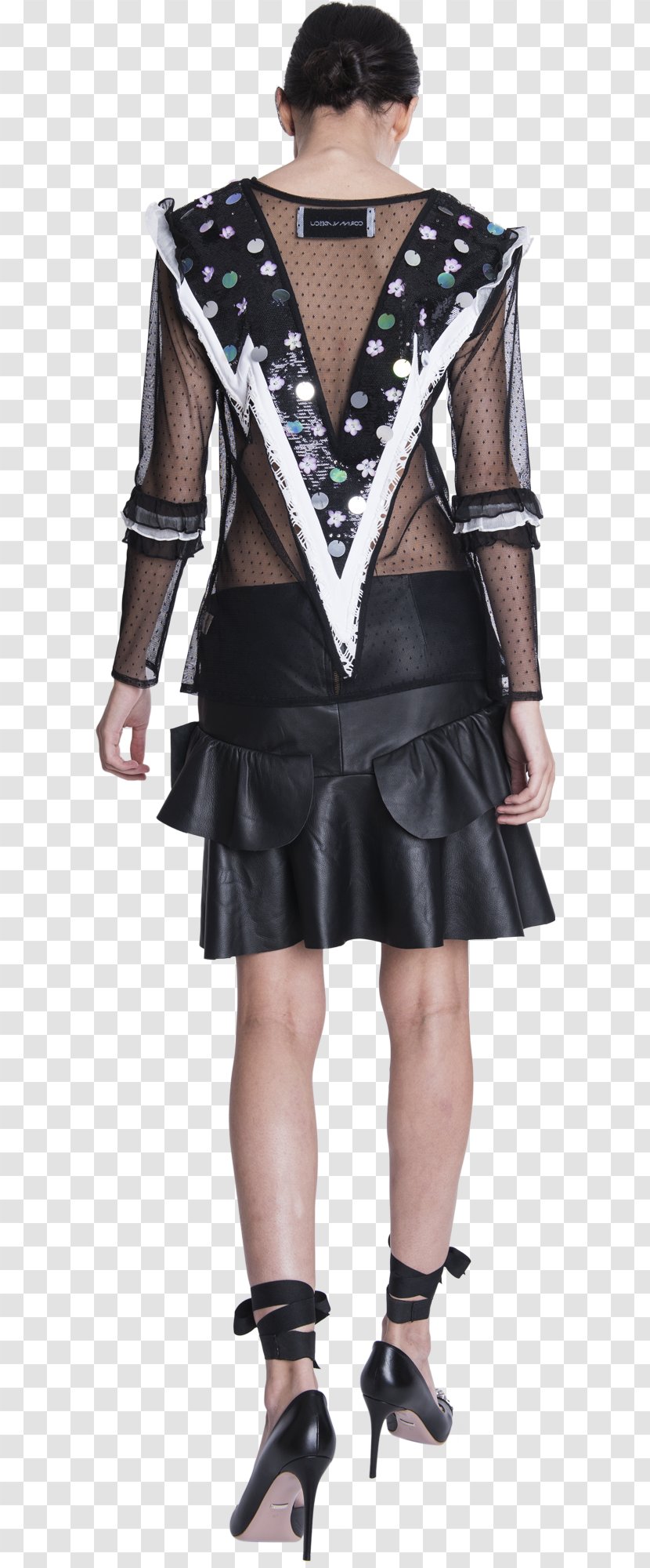 Designer Leather Skirt Fashion Transparent PNG