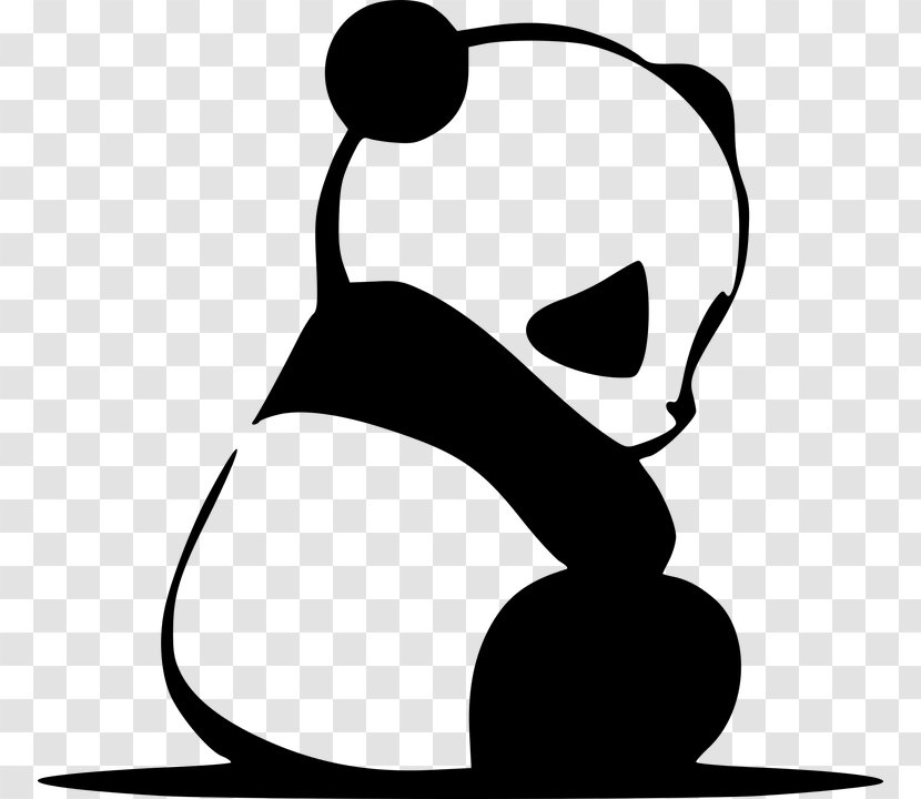 Giant Panda Bear Silhouette Drawing Clip Art Transparent PNG