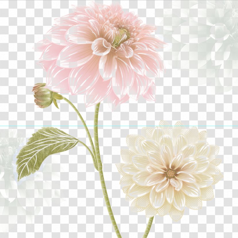 Dahlia Moutan Peony - Floral Design Transparent PNG