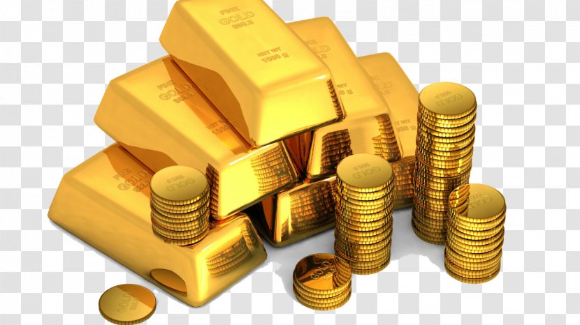 Money And Gold Bar Coin Bullion - Saving Transparent PNG