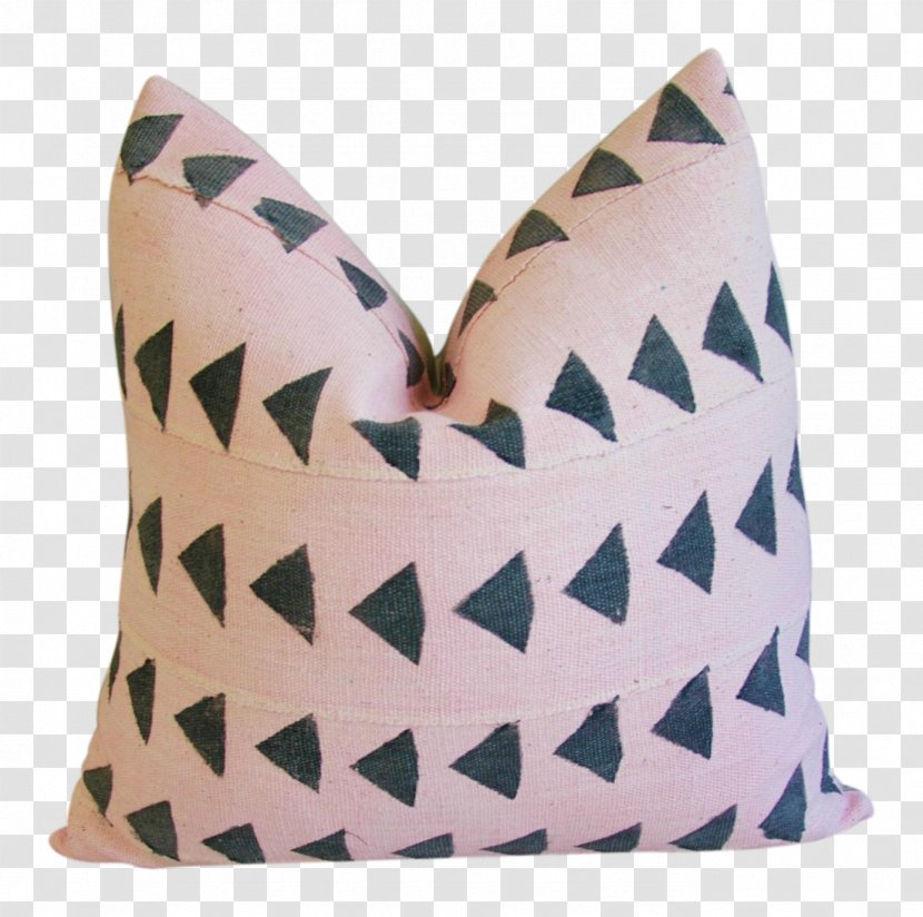 Throw Pillows Cushion Pink M Pattern - Malian Mud Cloth Transparent PNG
