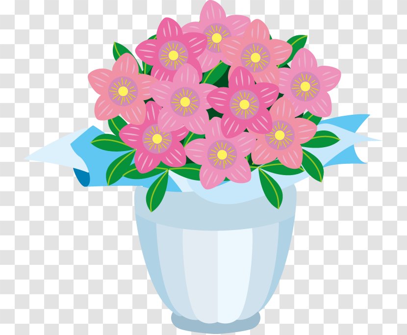 Floral Design Cut Flowers Flowerpot Flower Bouquet - Pink Transparent PNG