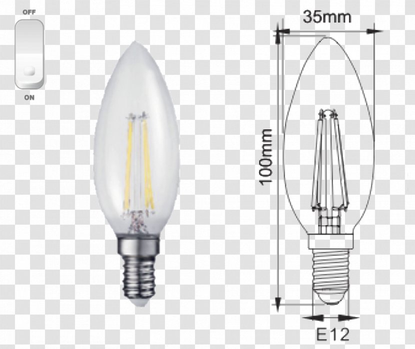 Incandescent Light Bulb Edison Screw Lighting Transparent PNG
