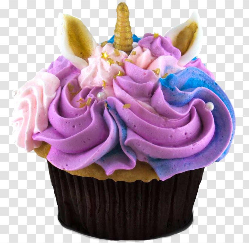 Cupcake Muffin Cake Decorating Buttercream Unicorn Transparent PNG