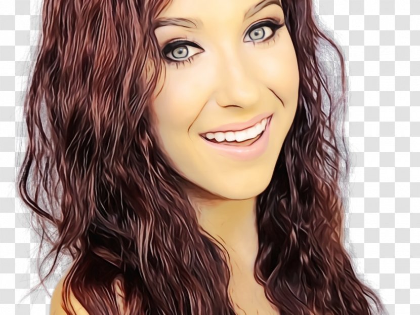 Long Hair Coloring Bangs Black - Brown - Nose Transparent PNG