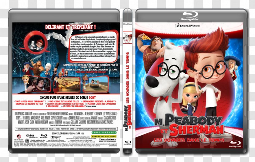 20th Century Fox 3D Film Blu-ray Disc Poster - Entertainment Group - Mr Peabody And Sherman Transparent PNG
