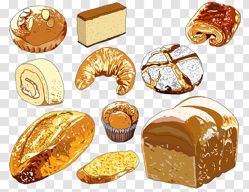 Danish Pastry Food Dessert Bread - Cooking Illustration Transparent PNG