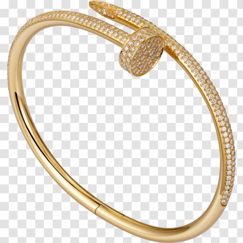 Cartier Bracelet Jewellery Diamond Colored Gold Transparent PNG