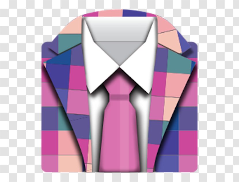 Necktie Square Pattern - Pink M - Angle Transparent PNG