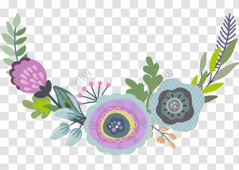 Floral Design Vector Graphics Flower Wreath Illustration - Arc Ornament Transparent PNG