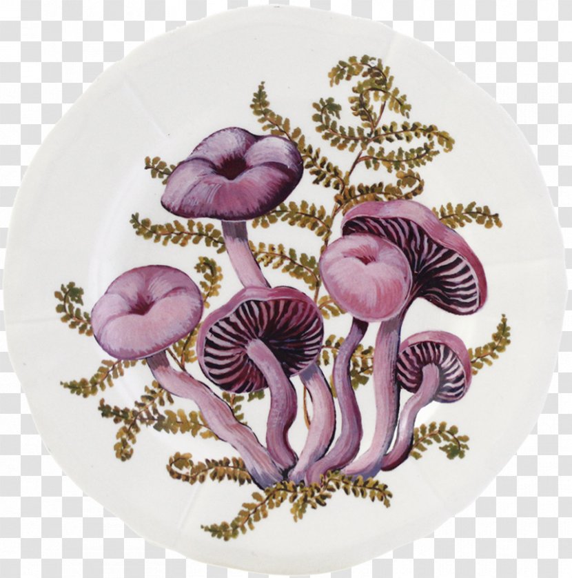 Plate Faïencerie De Gien Chanterelle Fungus Transparent PNG