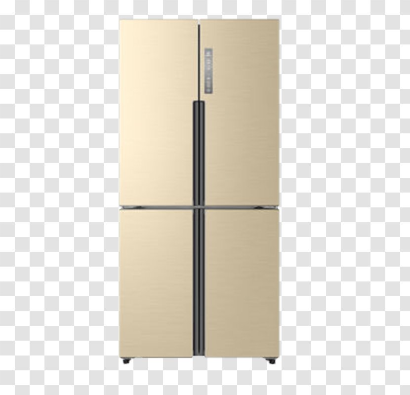 Refrigerator Haier Home Appliance - Cold - Champagne Gold Concise Door Four Transparent PNG