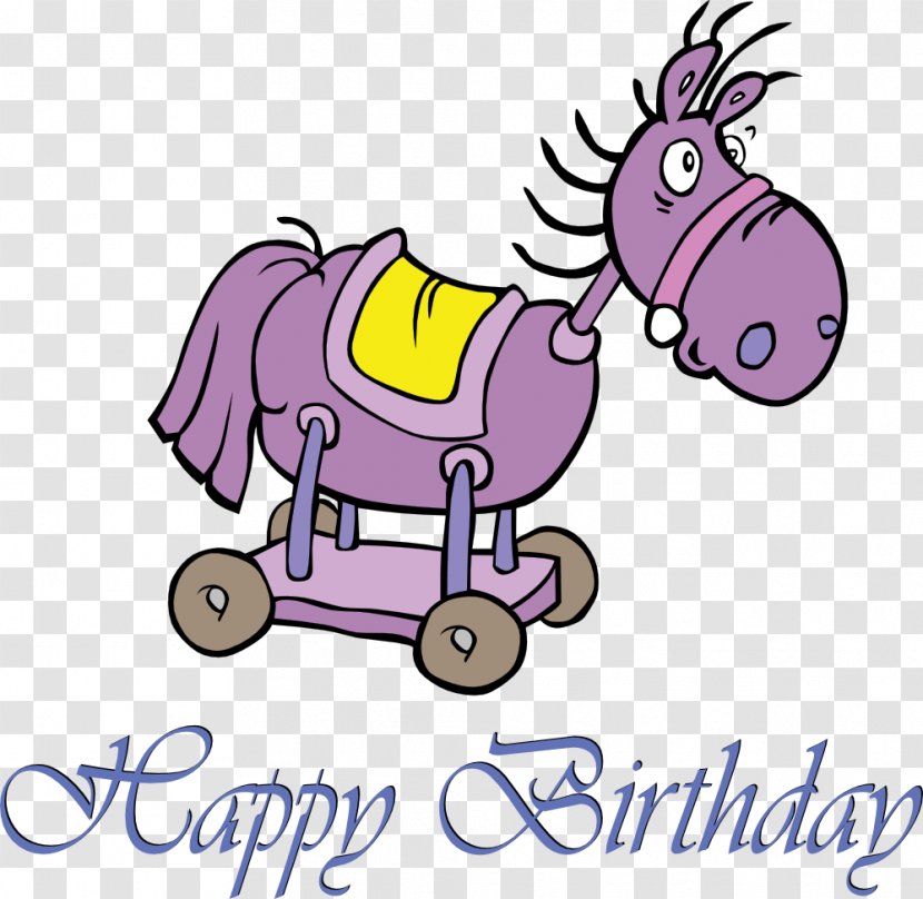 Birthday Cake Happy To You Clip Art - Horse Transparent PNG
