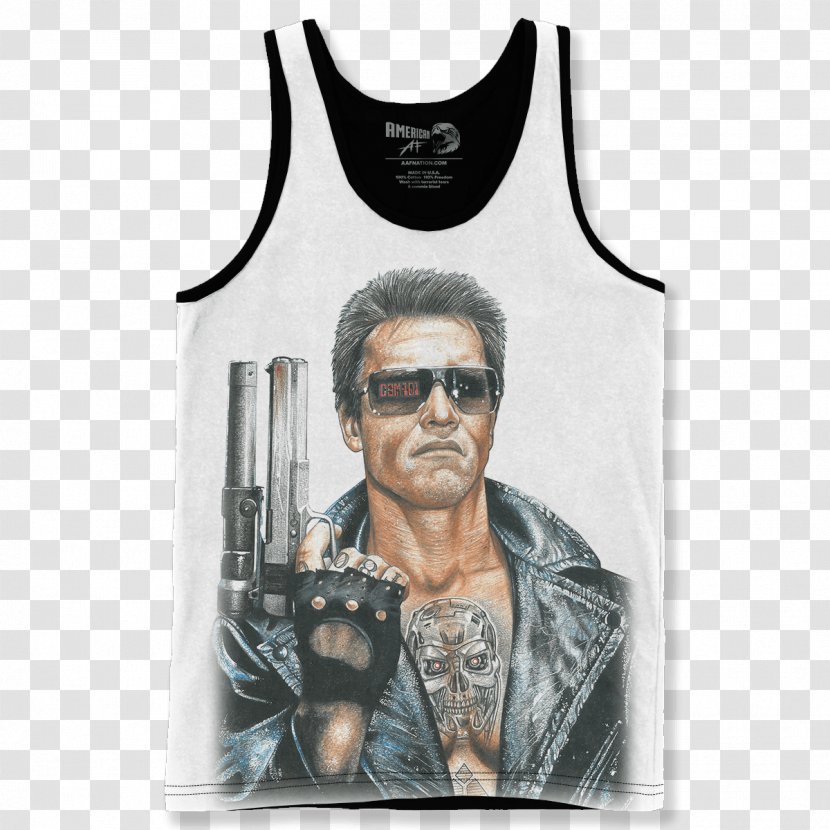 Arnold Schwarzenegger T-shirt The Terminator United States Sleeve - Shoulder Transparent PNG
