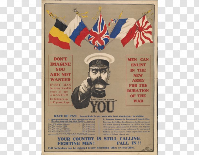 First World War Lord Kitchener Wants You 1910s Poster Stock Photography - United Kingdom Transparent PNG