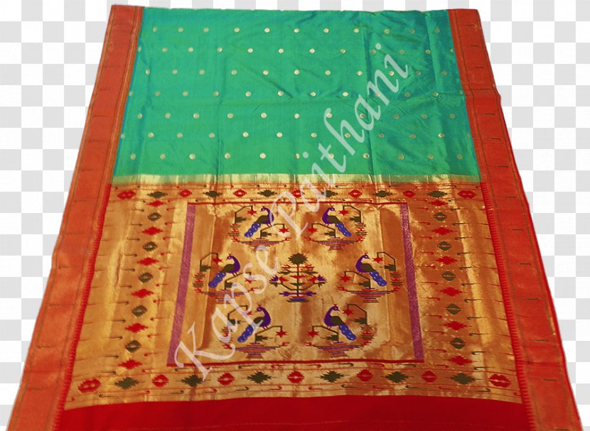 Kapse Paithani Sari Brocade - Rug - Textile Transparent PNG