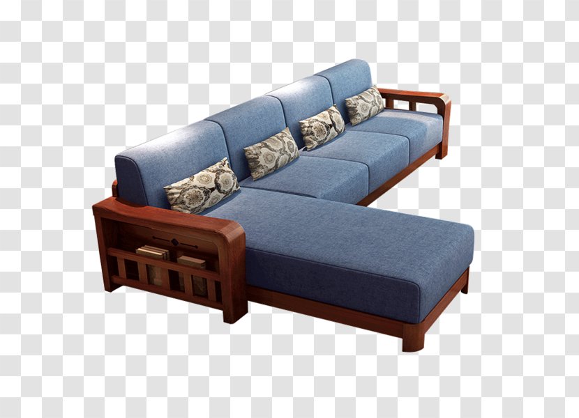 Sofa Bed Couch Furniture Chair - Futon - New Chinese Style Blue Transparent PNG