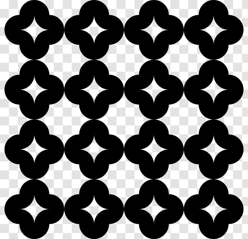 Symmetry Geometry Line Black Pattern - Petal Transparent PNG